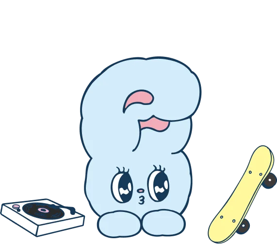ブルーバニーのイラスト