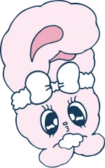 スキンケアをするリボンバニーのイラスト