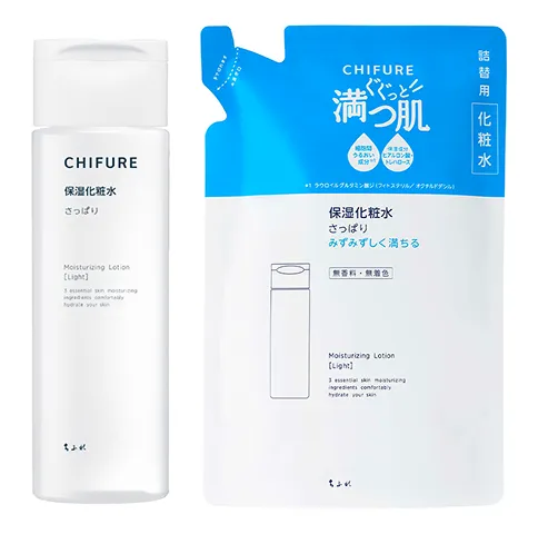 保湿化粧水 さっぱりタイプ本品と詰替用の商品画像